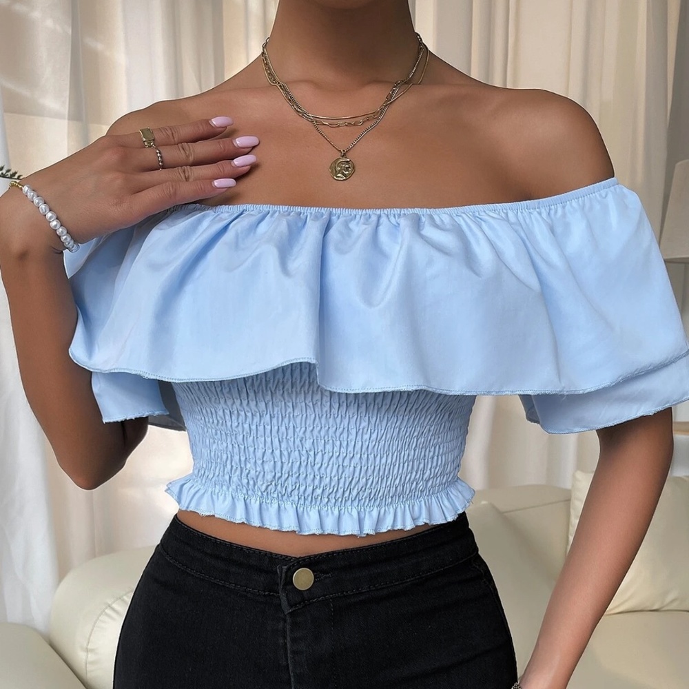 Top with gathered design